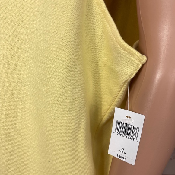 Disney mickey mouse ice cream summer sleeveless cropped yellow tank top 2X 3X - Picture 6 of 12